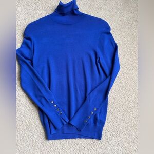 ZARA Cobalt Blue Ribbed Knit Top